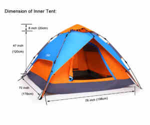 Триместна семейна палатка 3в1 GO"N"CAMP