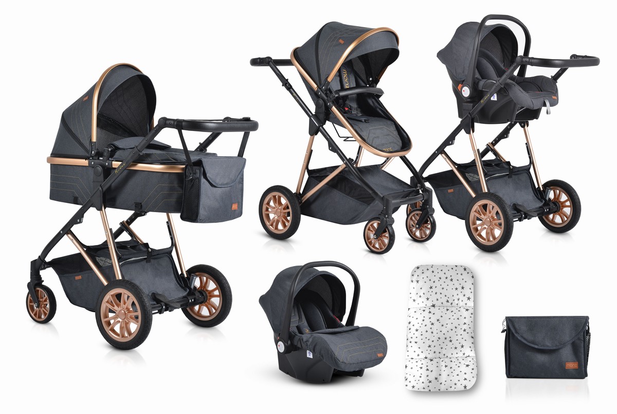 Комбинирана количка Midas черна 2в1