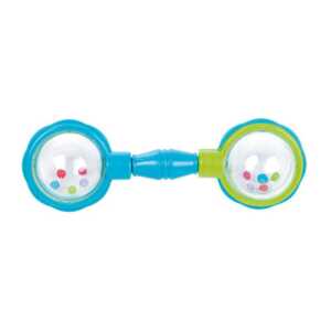 Дрънкалка гиричка Weight Bar синя с топчета