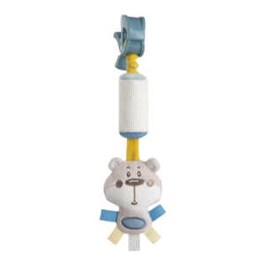 Мека играчка с дрънкалка сива Pastel Friends