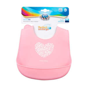 Силиконов лигавник с джоб PASTEL розов