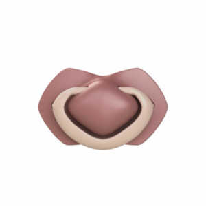 Силиликонова залъгалка PURE COLOR розова 18+м 2бр със симетрична форма