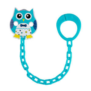 Клипс за залъгалка Owls със синджир