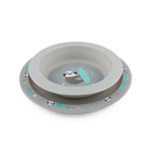 Комплект за хранене EXOTIC ANIMALS сив 2 части