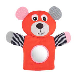 Мека играчка BEARS червена за куклен театър, 0м+