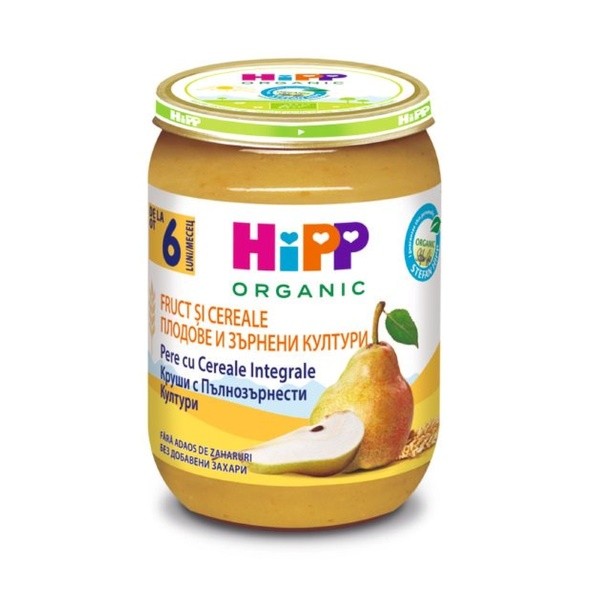 HIPP каша Круши с пълнозърнести култури 6+месеца 190гр 4723