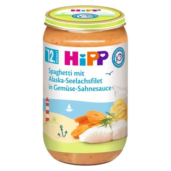 HIPP пюре Спагети морска треска зеленчуци 12+месеца 250гр 6825