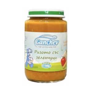ГАНЧЕВ Пюре Ризото със зеленчуци 4+месеца 190Г