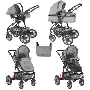 КОЛИЧКА LORA Dark Grey SET