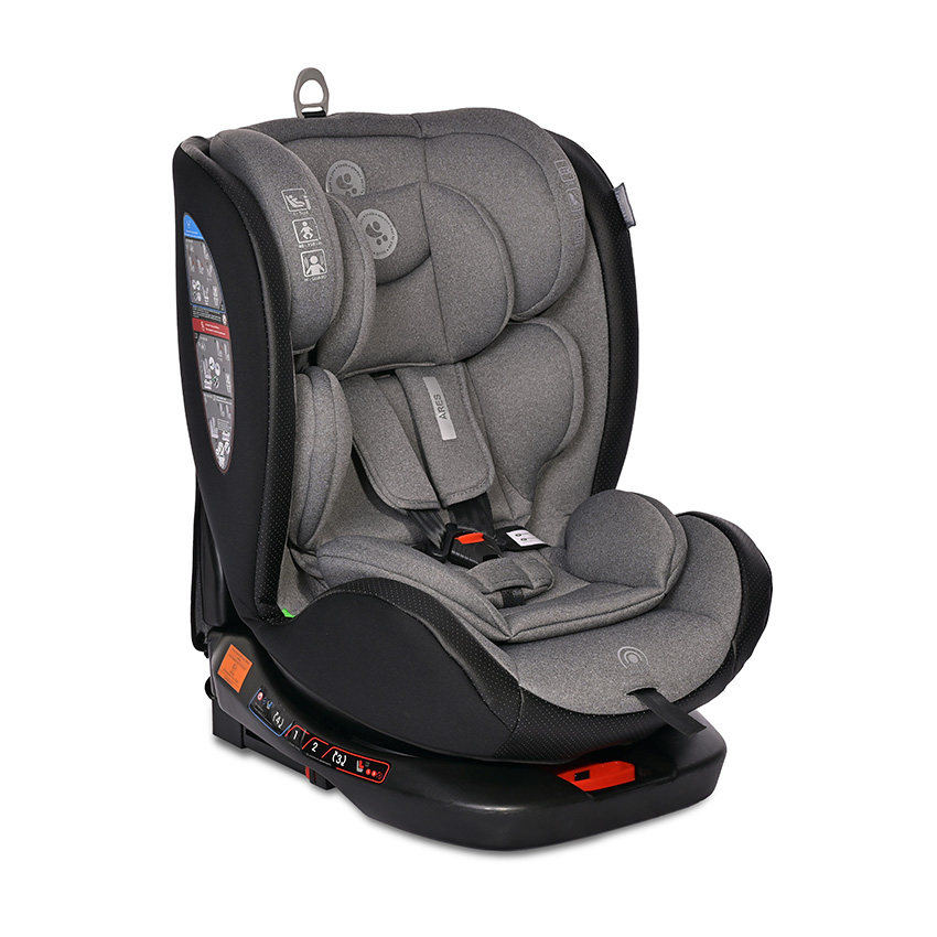 Стол за кола ARES сиво i-Size 40-150CM ISOFIX 360