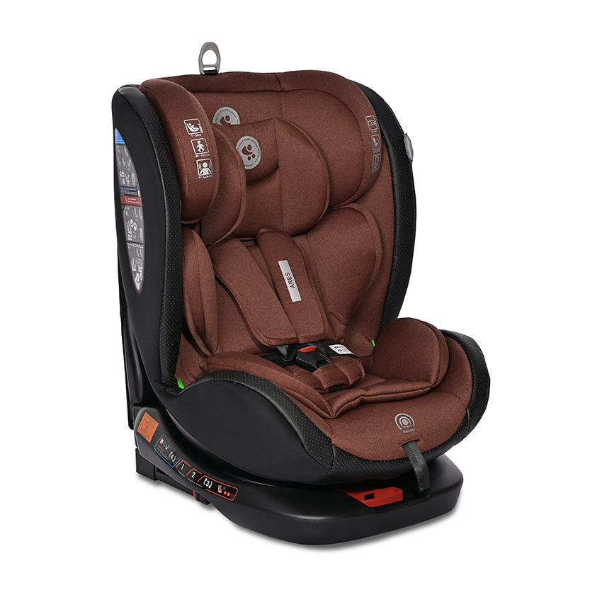 Стол за кола ARES кафяв i-Size 40-150CM ISOFIX 360