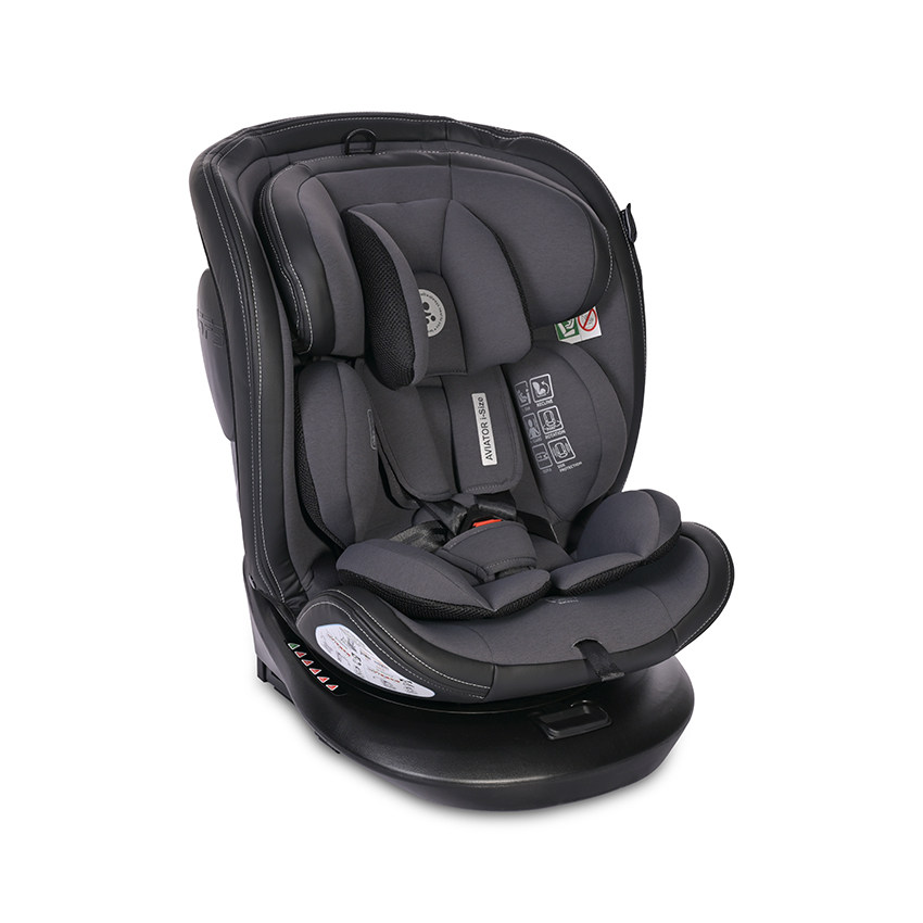 Столче за кола AVIATOR сиво i-Size ISOFIX 40-150CM