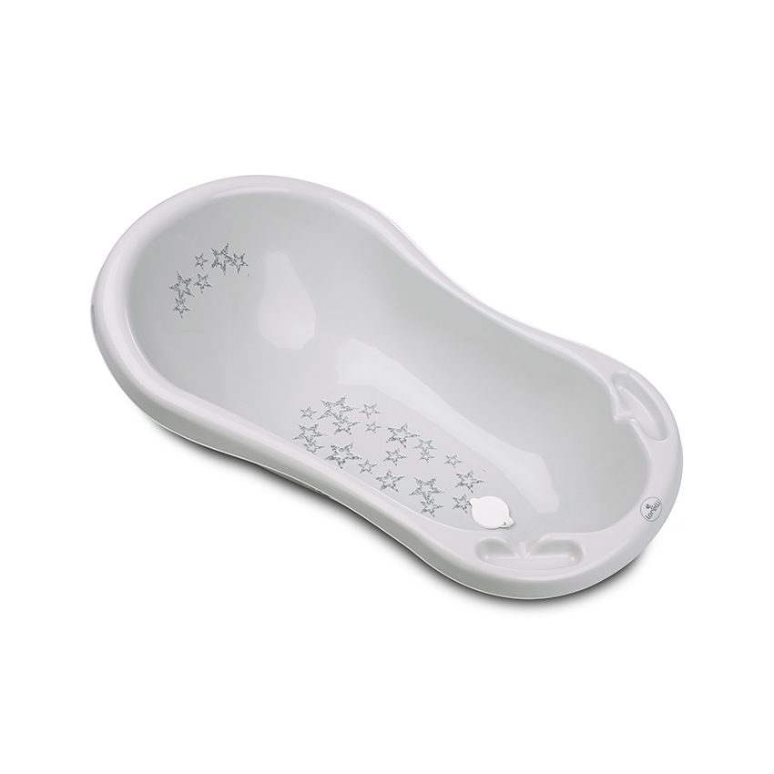 Вана 84см LITTLE STARS GREY нехлъзгаща с оттичане