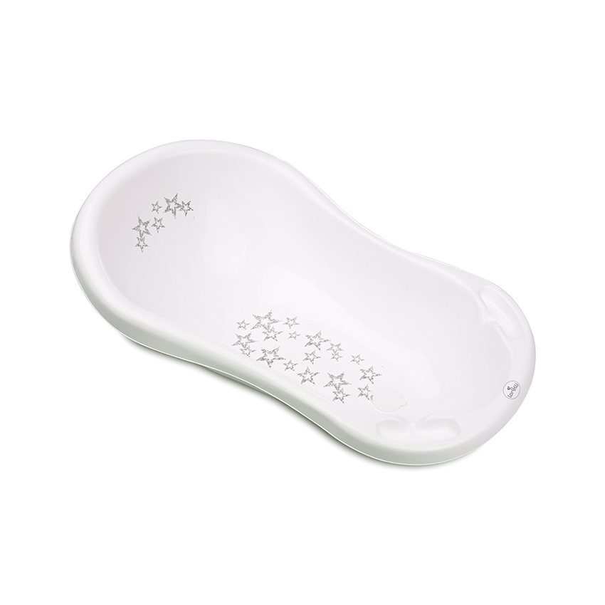 Вана 84см LITTLE STARS WHITE нехлъзгаща с оттичане