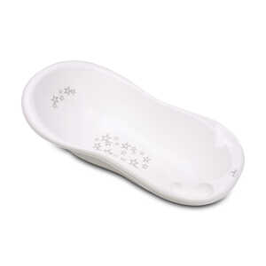 Бебешка вана 100СМ LITTLE STARS WHITE нехлъзгаща с оттичане