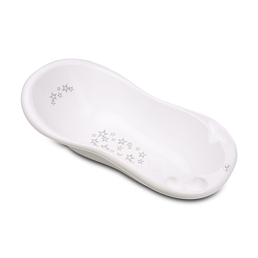 Бебешка вана 100СМ LITTLE STARS WHITE нехлъзгаща с оттичане