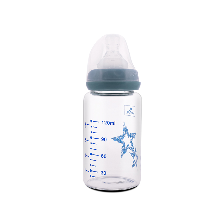 СТЪКЛЕНО ШИШЕ ANTI COLIC 120МЛ MOONLIGHT BLUE