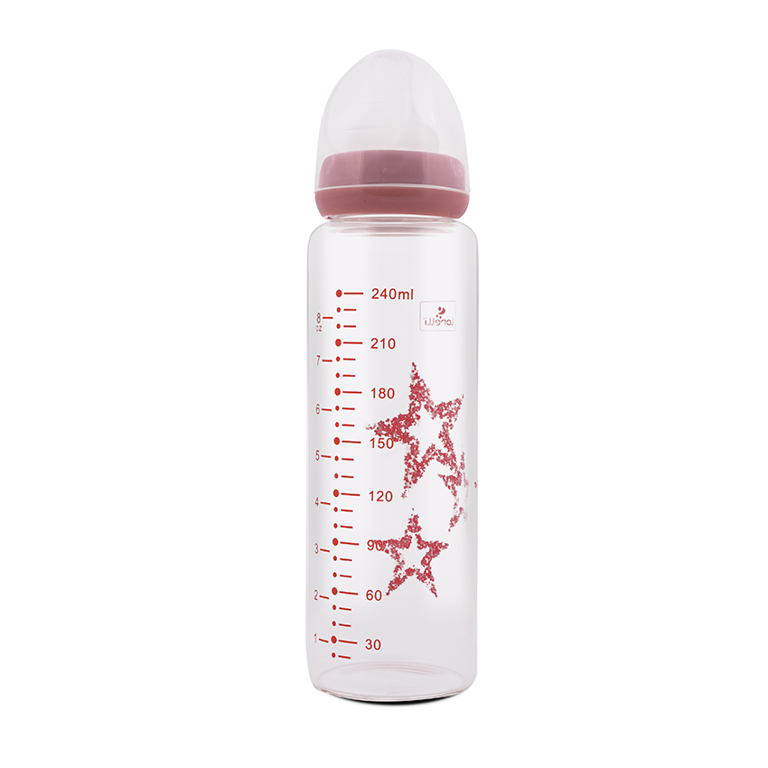 СТЪКЛЕНО ШИШЕ ANTI COLIC 240МЛ BLUSH PINK - Image 2