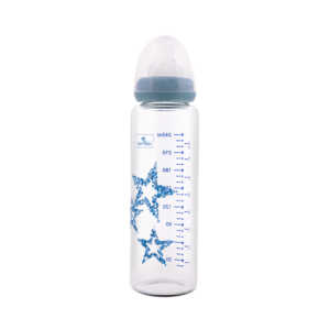 СТЪКЛЕНО ШИШЕ ANTI COLIC 240МЛ MOONLIGH BLUE