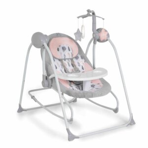 Електрическа бебешка люлка Rhea Розов