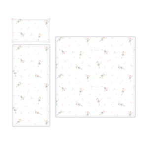 Сет За Детска Количка БАЛЕТ РОЗОВО Ватиран Ранфорс