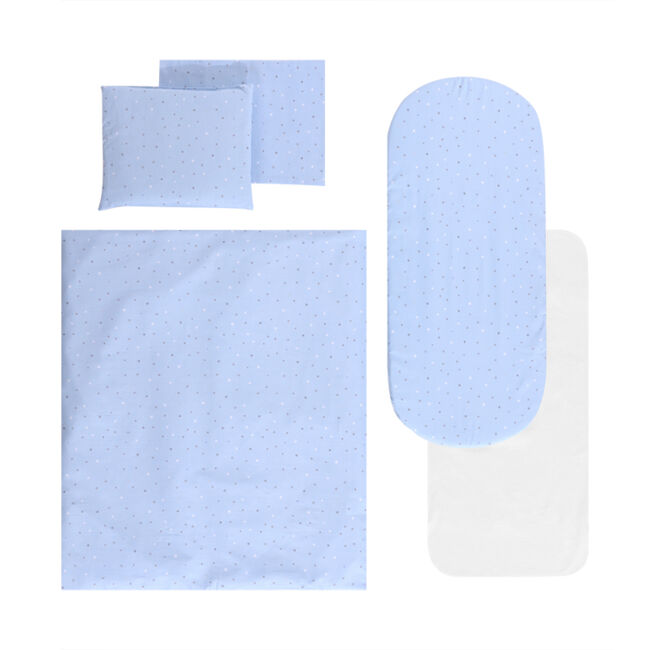 Спален комплект за количка СИНЬО НЕБЕ с протектор