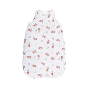 Зимен детски спален чувал мече с възглавничка Ранфорс 2.5 tog, 95 cm