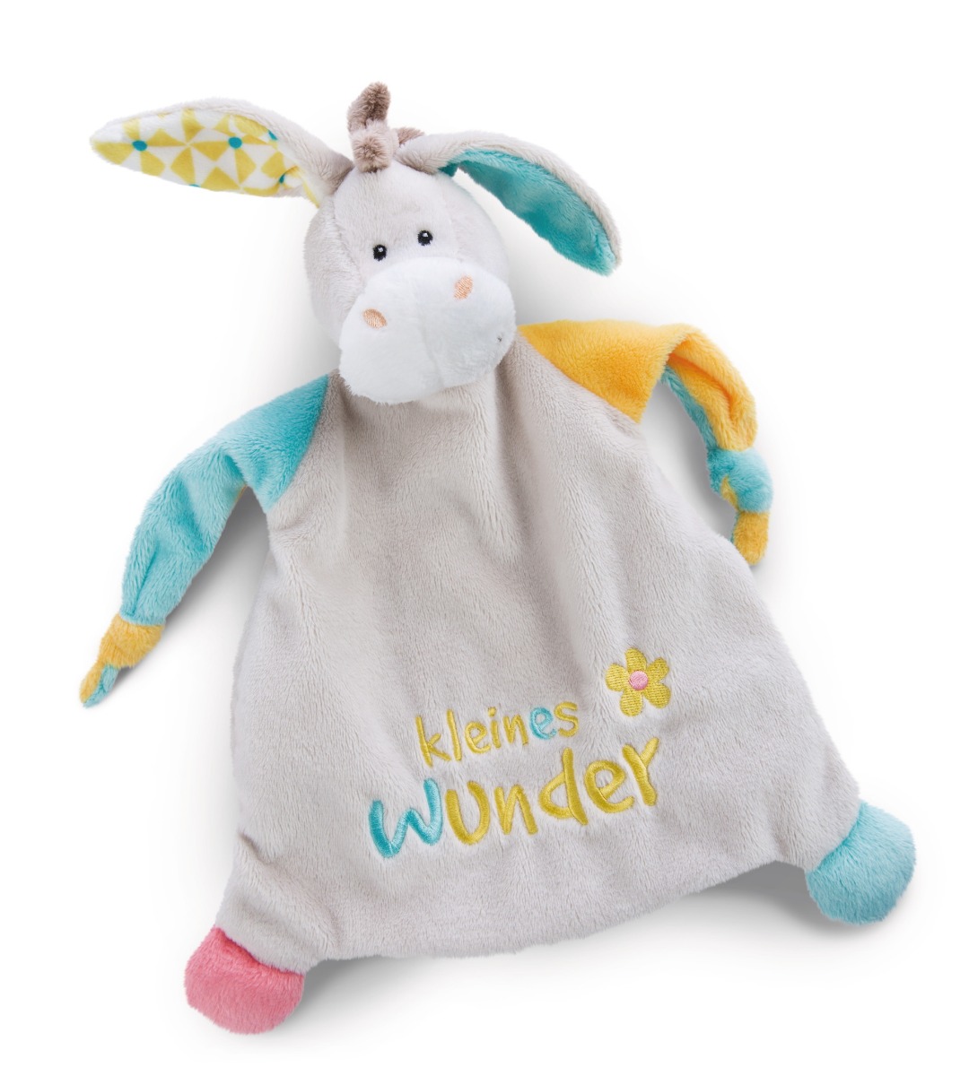 Мека кърпичка за гушкане Магаре NICI 25х25см 0+месеца