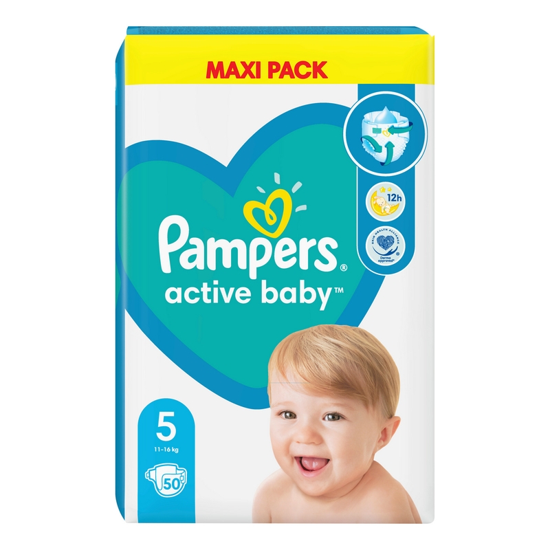PAMPERS Памперси Active baby VPP, S5, 50бр.