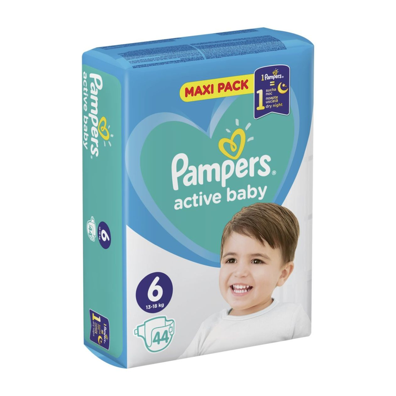 PAMPERS Памперси Active baby VPP, S6, 44бр.