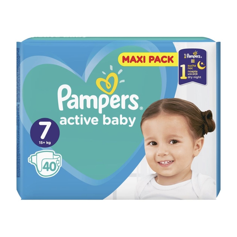 PAMPERS Памперси Active baby VPP, S7, 40бр.