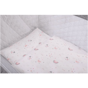 Спален комплект 5 части Дъга розова BUBABA