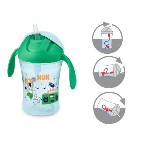 Чаша MOTION CUP 230мл зелена със сламка 8+ мес.