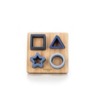 Free2Play Силиконови формички сини с дървена дъска