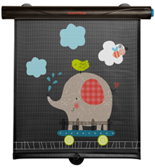 Детски сенник за кола ролетен Слонче FREEON 2бр