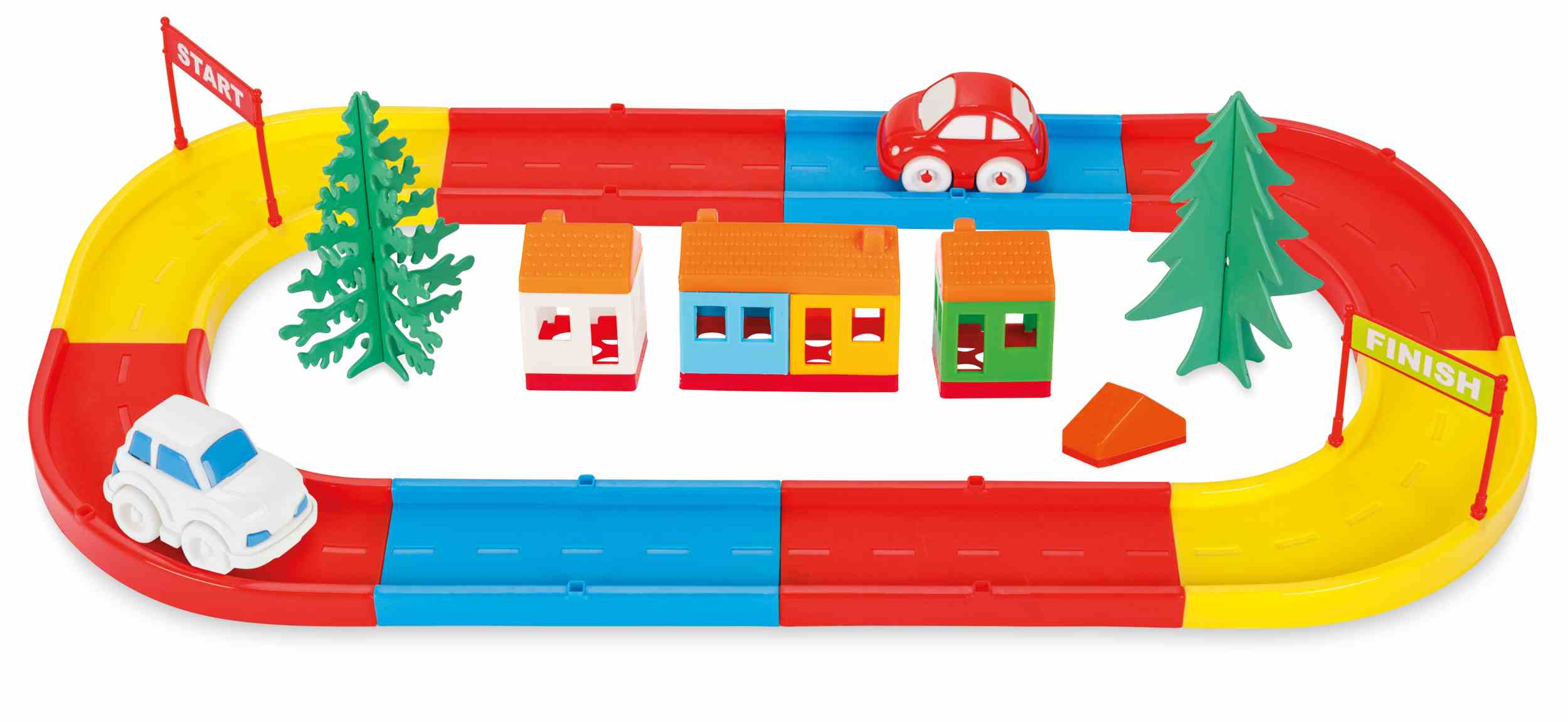 Писта с две коли и мини град 07685