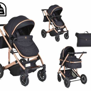 Комбинирана бебешка количка Thira черна