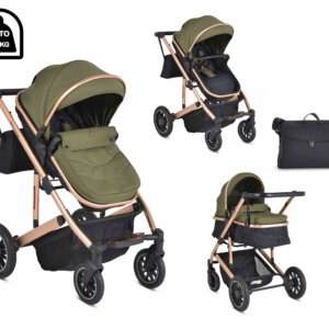 Комбинирана бебешка количка Thira зелена