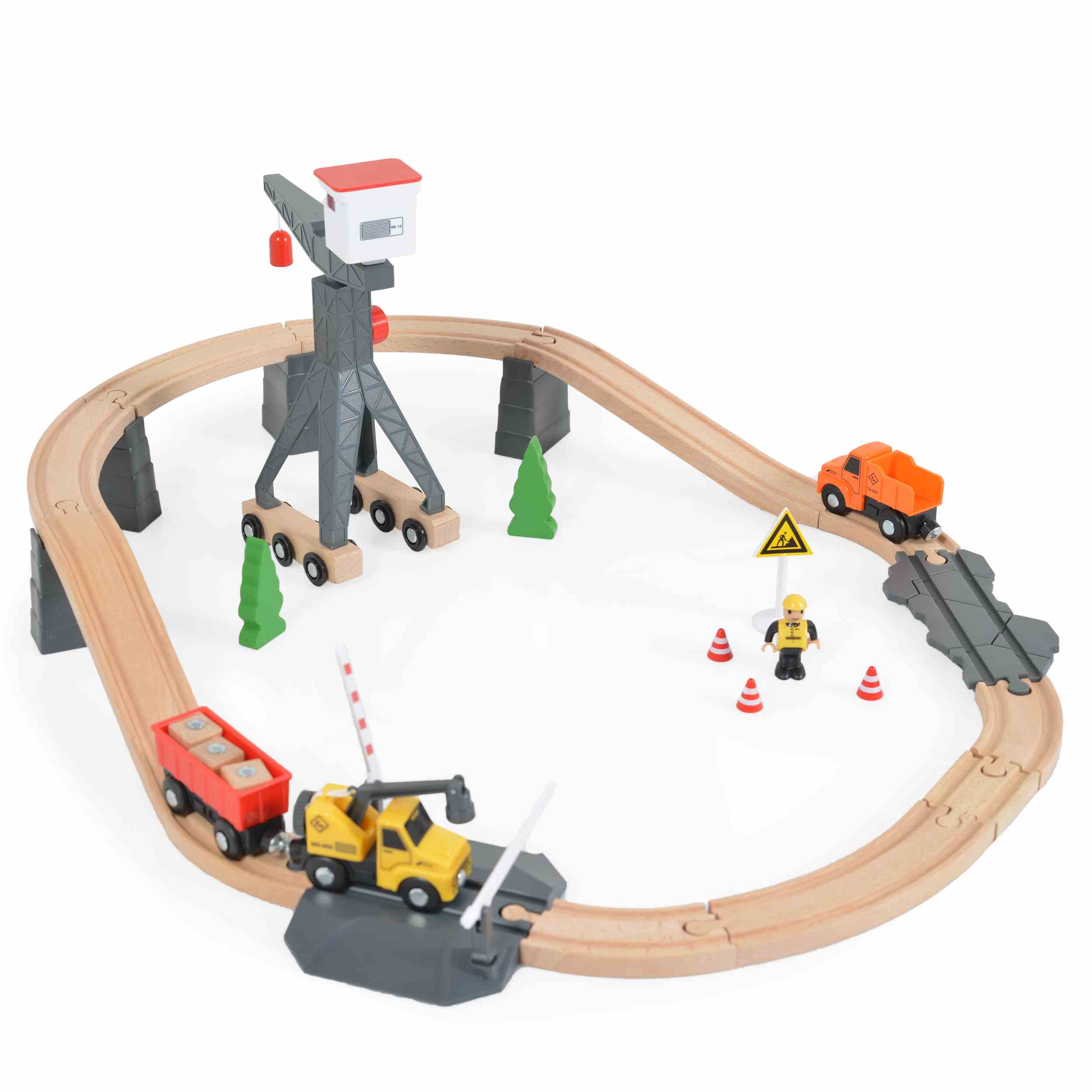 Дървена играчка сет с влак TH682