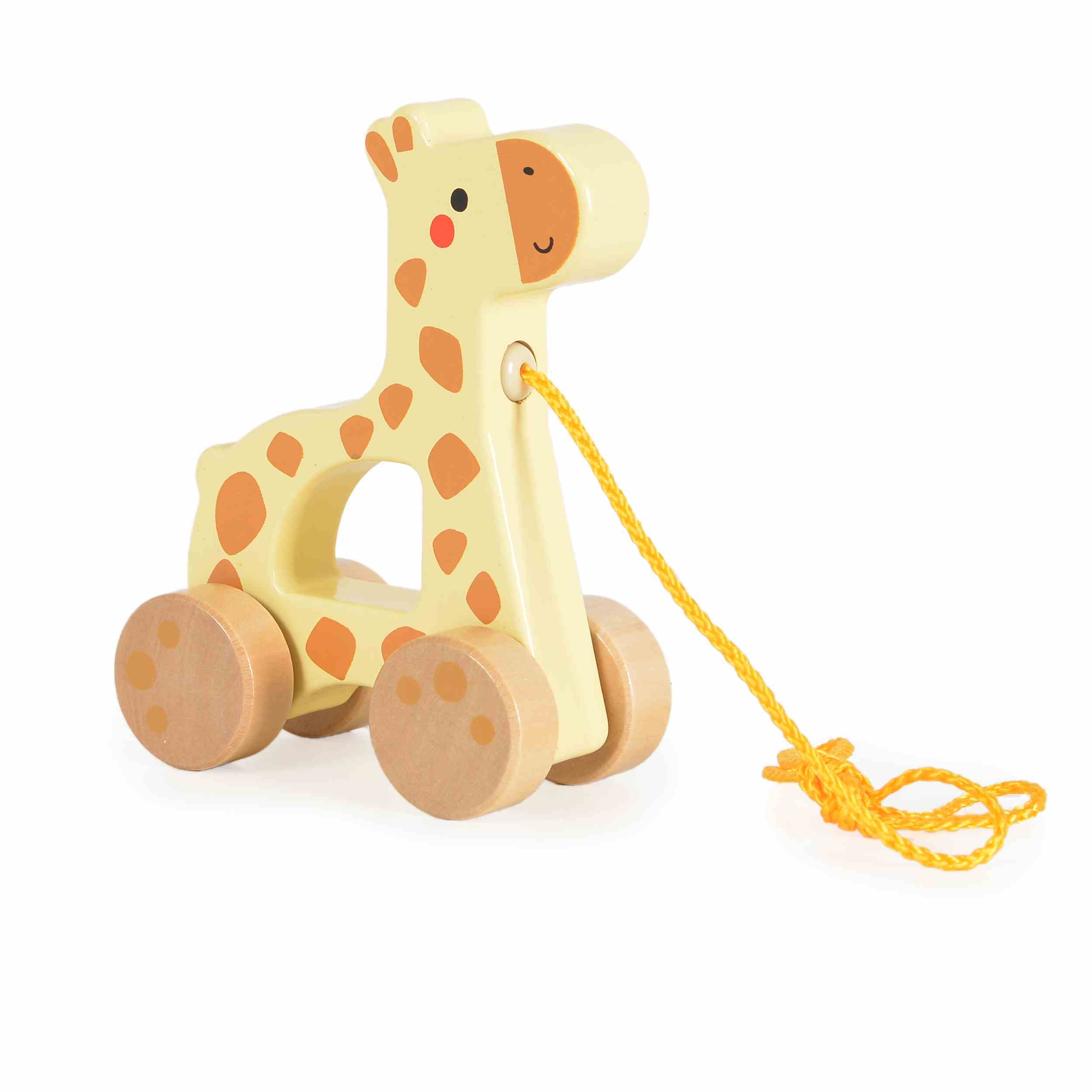 Дървена играчка за дърпане Жирафче TJ009