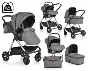 Комбинирана количка Empire тъмносивa 3в1