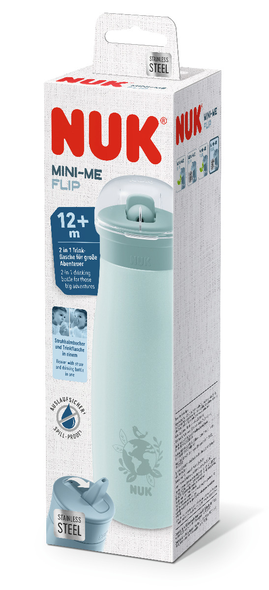 ЧАША NUK MINI-ME FLIP Глобус Stainless 500мл.