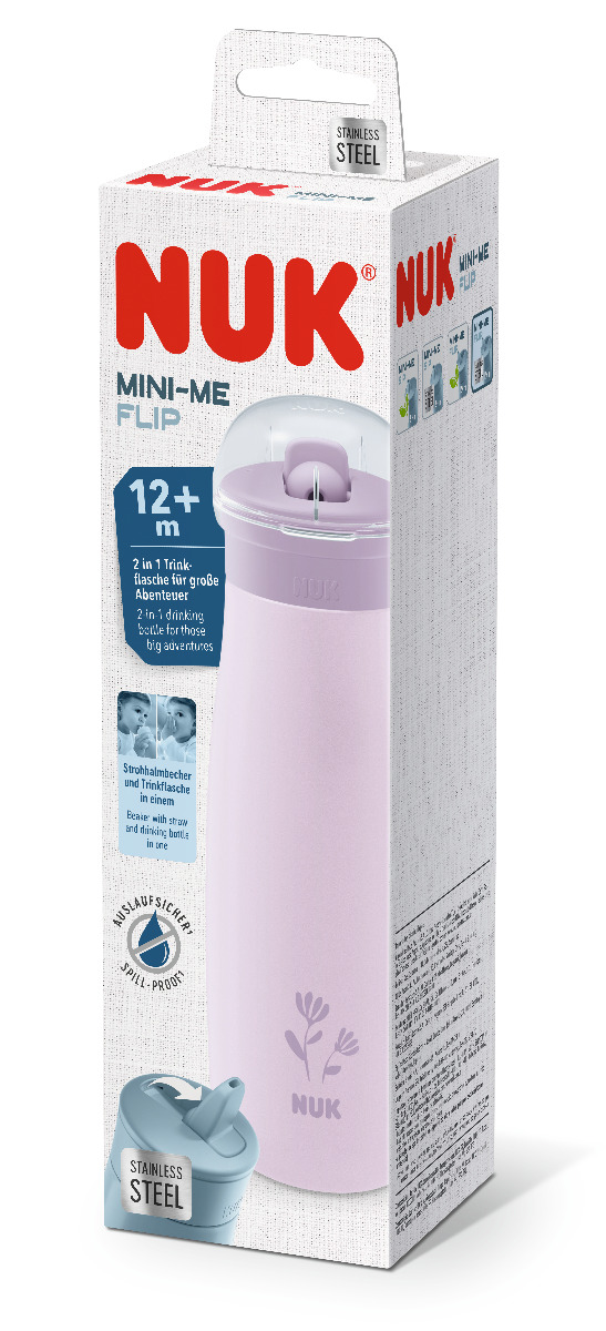ЧАША NUK MINI-ME FLIP Цвете Stainless 500мл.