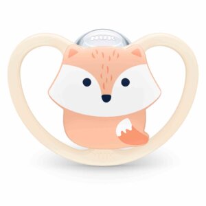 Биберон Space+box Лисица 0-6мес NUK залъгалка силикон 1бр