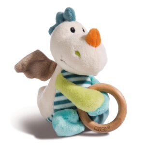 NICI Играчка Драконът Драгилу 15см с дървен ринг 3+месеца