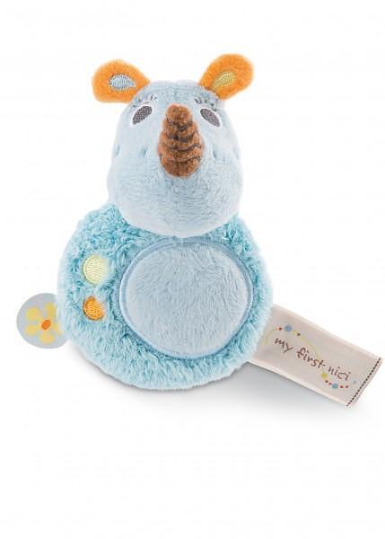 Играчка за хващане Носорогът Мануфи 12см NICI с дрънкалка топка 3+месеца