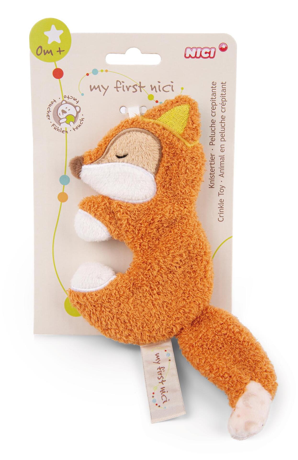 NICI Мека играчка 0+мес 14см Спящата Лисица Финни