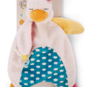 NICI Гъската Гитти 25х25см Мека кърпичка за гушкане + ринг за залъгалка