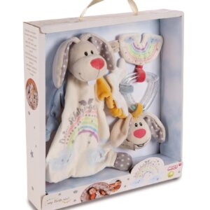 Подаръчна кутия Бъни Дрънкалка+кърпичка за гушкане NICI 25х25см