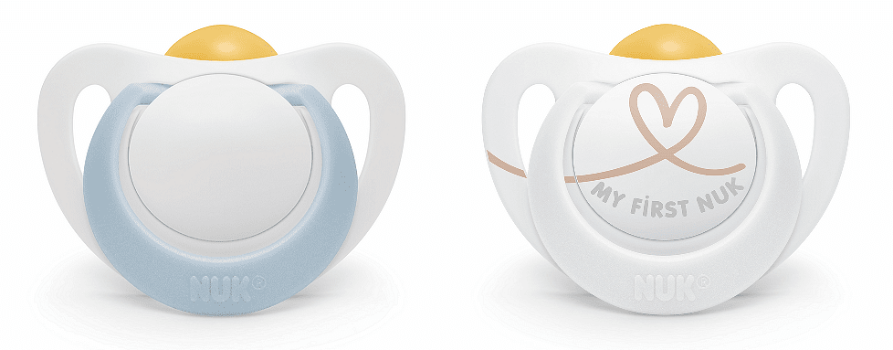 Биберон STAR момче 0-6мес каучук 2бр NUK залъгалка